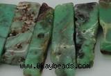 CTD368 Top drilled 10*25mm - 10*45mm wand Australia chrysoprase beads