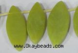 CTD37 Top drilled 10*35mm – 15*45mm marquise Korean jade beads