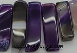 CTD372 Top drilled 10*20mm - 12*55mm wand purple agate beads