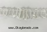 CTD3720 Top drilled 8*20mm - 10*50mm sticks white crystal beads