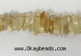 CTD3724 Top drilled 8*20mm - 10*50mm sticks citrine gemstone beads