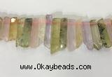 CTD3728 Top drilled 8*20mm - 10*50mm sticks mixed quartz beads