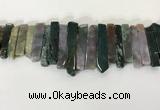 CTD3732 Top drilled 8*20mm - 10*50mm sticks Indian agate beads