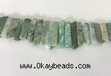 CTD3735 Top drilled 8*20mm - 10*50mm sticks amazonite gemstone beads