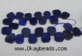 CTD380 Top drilled 18*25mm - 22*30mm freeform lapis lzuli beads