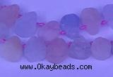 CTD3853 Top drilled 8*10mm - 10*12mm freeform morganite beads