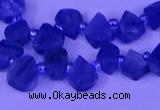 CTD3856 Top drilled 8*10mm - 10*12mm freeform blue kyanite beads