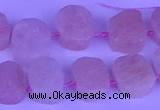 CTD3891 Top drilled 12*16mm - 13*17mm freeform morganite beads