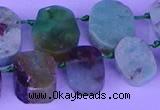 CTD3895 Top drilled 12*16mm - 13*18mm freeform Australia chrysoprase beads