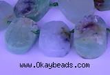 CTD3896 Top drilled 12*16mm - 13*18mm freeform Australia chrysoprase beads