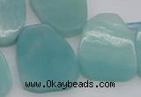 CTD392 Top drilled 20*25mm - 22*28mm freeform amazonite beads