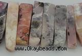 CTD395 Top drilled 8*18mm - 10*50mm wand pink opal gemstone beads