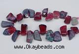 CTD4012 Top drilled 18*25mm - 25*35mm freeform agate beads