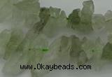 CTD411 Top drilled 6*15mm - 8*25mm nuggets green quartz beads