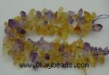 CTD419 Top drilled 10*20mm - 15*35mm nuggets amethyst & citrine beads