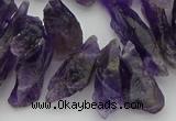 CTD426 Top drilled 6*15mm - 8*25mm nuggets amethyst beads