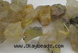 CTD428 Top drilled 8*12mm - 13*18mm nuggets golden rutilated quartz beads