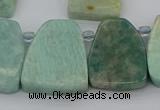 CTD446 Top drilled 20*25mm - 25*28mm freeform amazonite beads