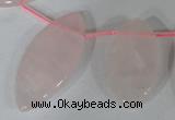 CTD47 Top drilled 12*23mm – 18*50mm marquise rose quartz beads