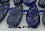 CTD496 Top drilled 10*22mm - 15*45mm freeform lapis lazuli beads