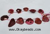 CTD506 Top drilled 25*30mm - 35*40mm freeform agate beads