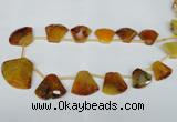 CTD507 Top drilled 25*30mm - 35*40mm freeform agate beads