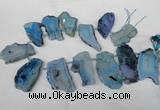 CTD518 Top drilled 20*35mm - 35*48mm freeform agate beads