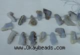 CTD519 Top drilled 15*25mm - 25*38mm freeform agate beads