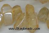 CTD541 Top drilled 12*20mm - 14*35mm nuggets plated quartz beads