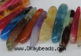 CTD590 Top drilled 6*20mm - 6*45mm wand agate gemstone beads