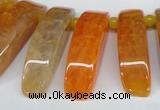 CTD597 Top drilled 10*30mm - 12*45mm wand agate gemstone beads