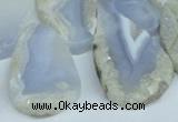 CTD608 Top drilled 18*25mm - 30*45mm freeform blue lace agate beads