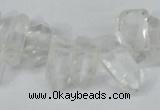 CTD624 Top drilled 8*15mm - 10*25mm faceted nuggets white crystal beads