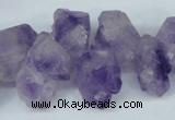 CTD630 Top drilled 8*12mm - 18*25mm faceted nuggets amethyst beads