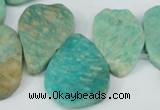 CTD635 Top drilled 18*25mm - 25*38mm freeform Russian amazonite beads