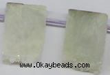 CTD651 Top drilled 15*25mm - 25*40mm freeform plated quartz beads