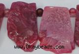 CTD658 Top drilled 25*40mm - 30*55mm freeform agate beads