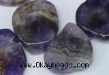 CTD691 Top drilled 18*25mm - 30*40mm freeform amethyst gemstone beads