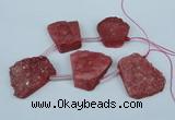 CTD761 Top drilled 25*30mm - 30*35mm freeform agate beads