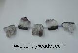 CTD798 Top drilled 20*30mm - 25*35mm freeform amethyst beads