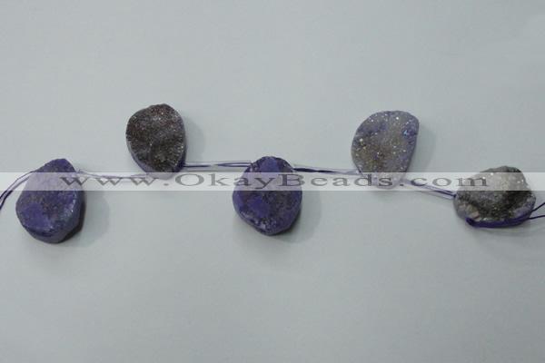 CTD803 Top drilled 20*30mm - 25*35mm freeform agate beads