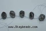 CTD805 Top drilled 20*30mm - 25*35mm freeform agate beads