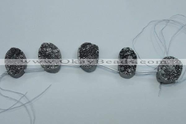 CTD805 Top drilled 20*30mm - 25*35mm freeform agate beads