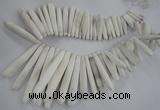 CTD827 Top drilled 5*20mm - 10*80mm stick sea urchin shell beads