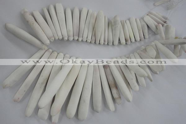 CTD827 Top drilled 5*20mm - 10*80mm stick sea urchin shell beads