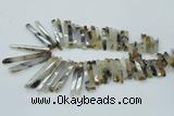 CTD830 15.5 inches 6*30mm - 7*65mm sticks montana agate beads