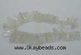 CTD937 Top drilled 6*20mm - 8*35mm sticks white crystal beads