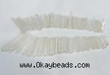 CTD939 Top drilled 5*25mm - 6*60mm sticks white crystal beads