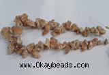 CTD947 Top drilled 10*15mm - 15*25mm nuggets plated druzy agate beads