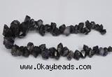 CTD956 Top drilled 8*10mm - 18*25mm faceted nuggets plated amethyst beads